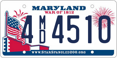MD license plate 4MD4510