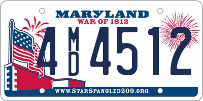 MD license plate 4MD4512