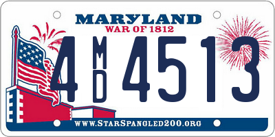 MD license plate 4MD4513