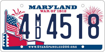 MD license plate 4MD4518
