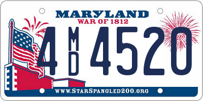 MD license plate 4MD4520