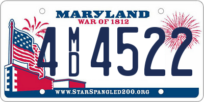 MD license plate 4MD4522