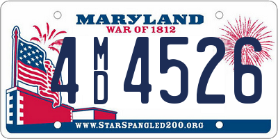 MD license plate 4MD4526
