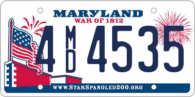 MD license plate 4MD4535