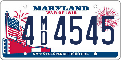 MD license plate 4MD4545