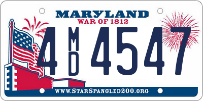 MD license plate 4MD4547