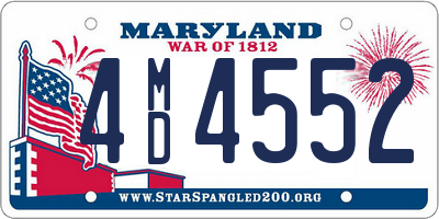 MD license plate 4MD4552