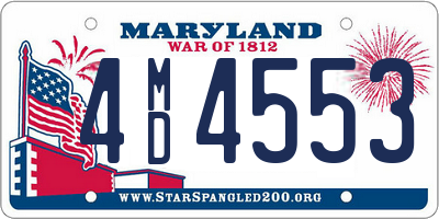MD license plate 4MD4553