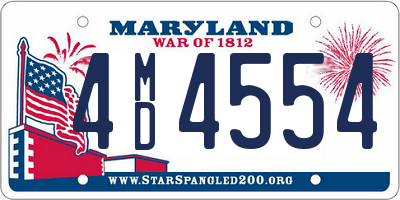 MD license plate 4MD4554