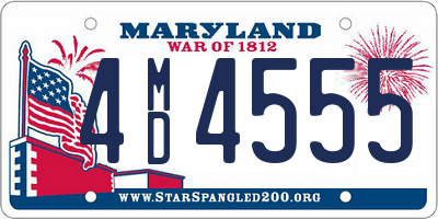 MD license plate 4MD4555