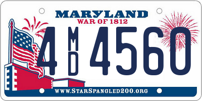 MD license plate 4MD4560