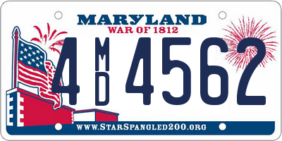 MD license plate 4MD4562