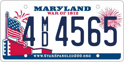 MD license plate 4MD4565