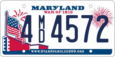 MD license plate 4MD4572