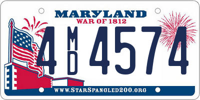 MD license plate 4MD4574