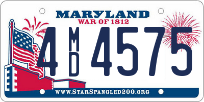 MD license plate 4MD4575