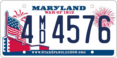 MD license plate 4MD4576