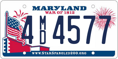 MD license plate 4MD4577