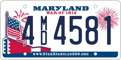 MD license plate 4MD4581
