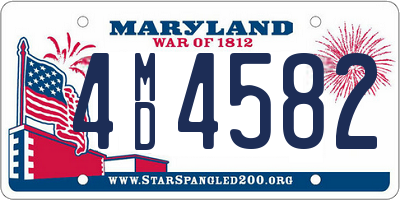 MD license plate 4MD4582