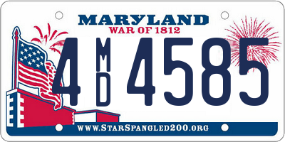 MD license plate 4MD4585