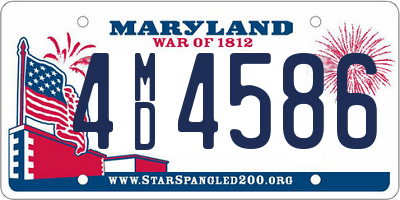 MD license plate 4MD4586
