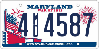 MD license plate 4MD4587