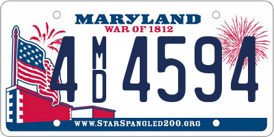 MD license plate 4MD4594