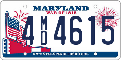 MD license plate 4MD4615