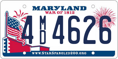 MD license plate 4MD4626