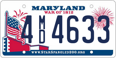 MD license plate 4MD4633
