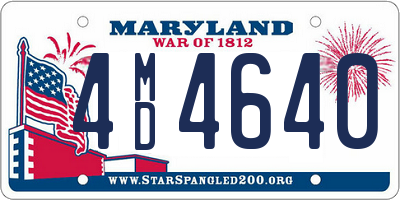 MD license plate 4MD4640