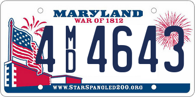 MD license plate 4MD4643