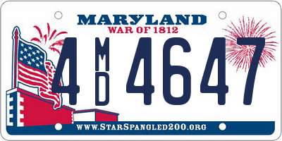 MD license plate 4MD4647