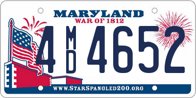 MD license plate 4MD4652