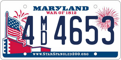 MD license plate 4MD4653