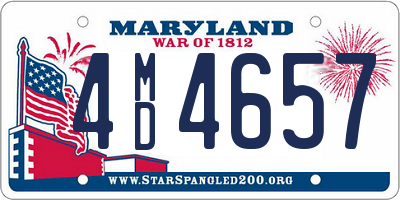 MD license plate 4MD4657