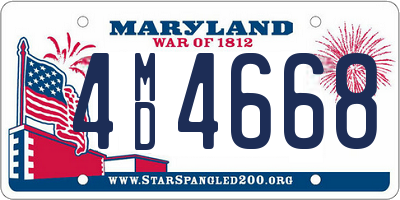 MD license plate 4MD4668