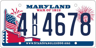 MD license plate 4MD4678