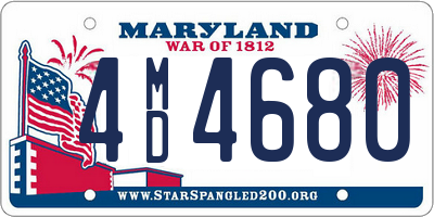 MD license plate 4MD4680
