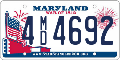 MD license plate 4MD4692