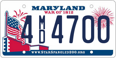 MD license plate 4MD4700
