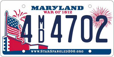 MD license plate 4MD4702