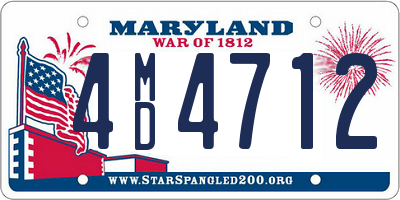 MD license plate 4MD4712