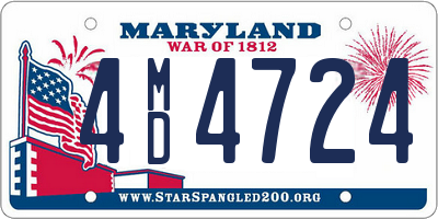 MD license plate 4MD4724