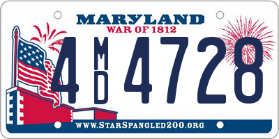MD license plate 4MD4728