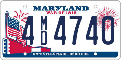 MD license plate 4MD4740