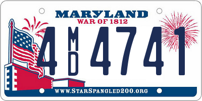 MD license plate 4MD4741