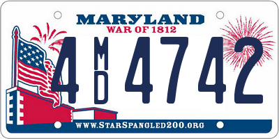 MD license plate 4MD4742