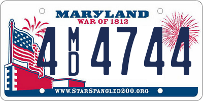 MD license plate 4MD4744